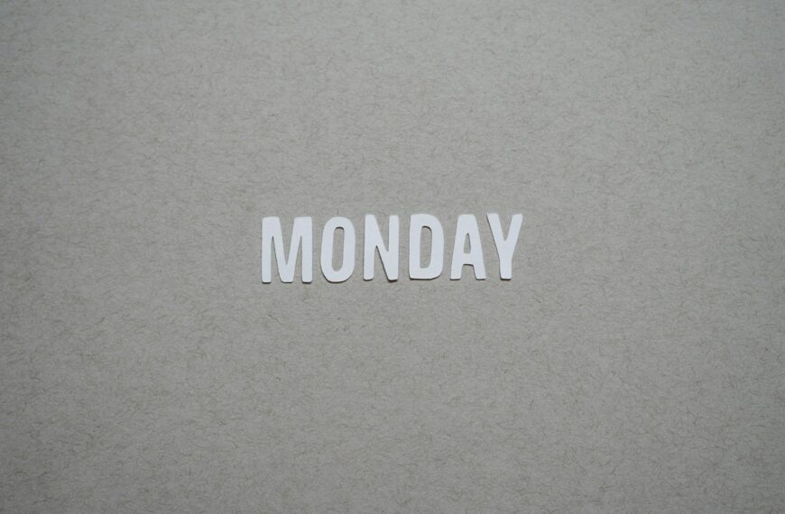 the word monday is cut out of white paper
